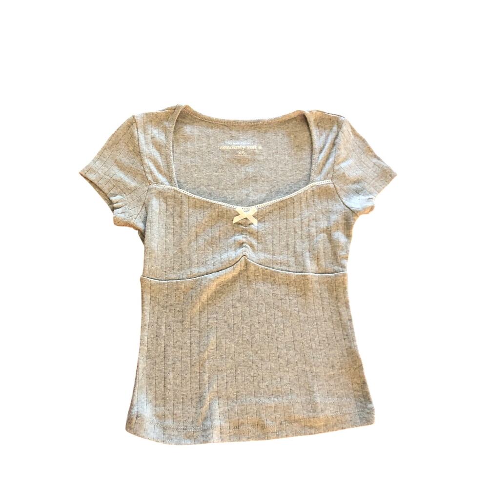 Aeropostale seriously soft grey baby tee Size XS